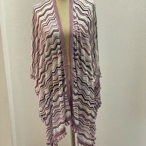New with Tag White House Black Market Lilac stripped shawl XS/S
